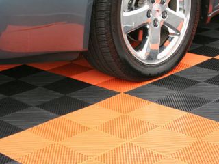 Garage Floor Tile Perforated Easy to Use Snaps Together