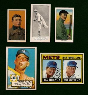 Mickey Mantle 1952 #311 Rookie Babe Ruth 1915 Honus Wagner t206 Tom