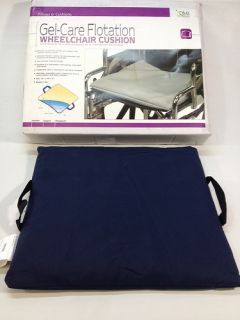 New Wheelchair Gel Flotation Cushion Seat 16 x 18 x 2 Duromed Navy No