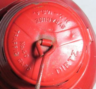 Vintage Dietz No 40 Traffic Gard Lantern Original Red Globe Repaired
