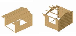 All natural wood garden storage shed kit, play, pool house, cabana