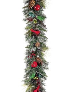  other items 6 pre decorated artificial cardinal christmas garland