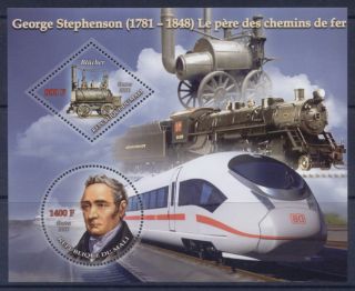 George Stephenson The Inventor of A Steam Locomotive on Stamps ML0510