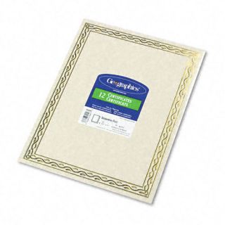 Geographics 44407 Foil Stamped Award Certificate Gold