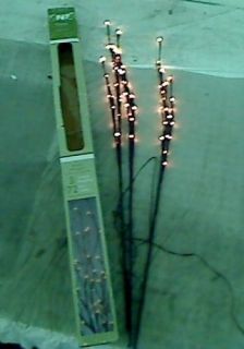 Gerson 36858 39 inch Electric Brown Wrapped Lighted Faux Branch Set of
