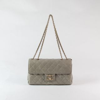 Auth Chanel Gary Leather Classic Coco Shoulder Shopping Tote Bag Gold
