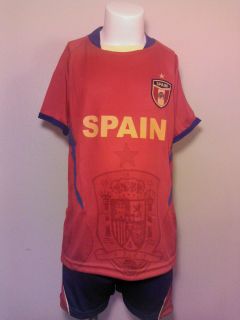 España Spain Soccer Futbol Uniform Set for Kids Jersey Gift
