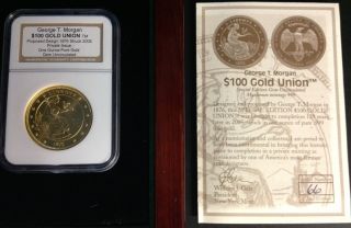 George T Morgan Special Edition $100 Gold Union Gem Uncirculated 1oz