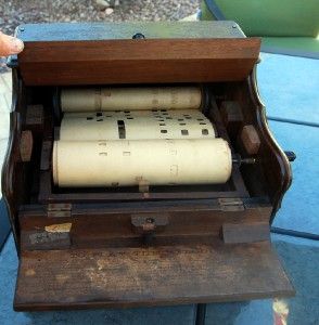 Early Antique GATELY&CO Organette Roller Organ Music Box Player & Tune