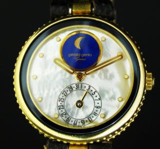 Gerald Genta Safari Gefica Solid 18K Gold Ladies Watch