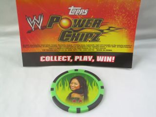  Topps WWE Wrestling Power Chipz Gail Kim 64 Diva Game Chip HTF