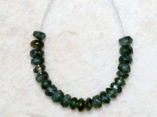 Precious Genuine Real Emerald 2 5 3 mm 20 Loose Faceted Rondelle Beads