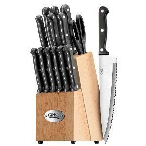 Ginsu Kitchen Knife Knives 14 PC Set Wood Block