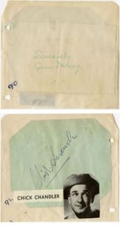  offered as well gene tierney chick chandler signed autograph book page
