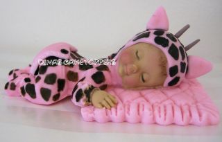Pink Giraffe Cake Topper Baby Shower 1st Birthday Favors Decorations