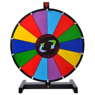   Editable 18 Color Prize Wheel of Fortune Design Carnival Spin Gam