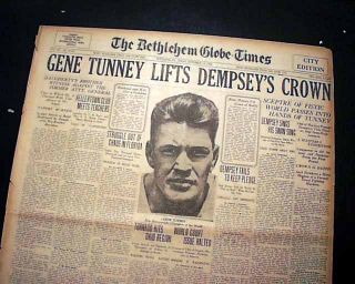 Gene Tunney Defeats Jack Dempsey Heavyweight Boxing Title Fight 1926