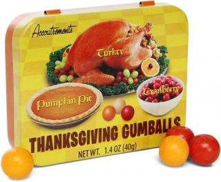 THANKSGIVING GUMBALLS Turkey Cranberry Pumpkin Pie Flavored Gum Gag