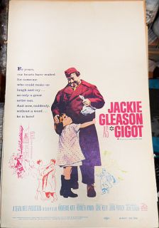 Gigot 62 Jackie Gleason Classic RARE U s Window Card Film Poster