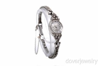 Vintage Wittnauer Geneve Diamond 14k Gold Ladies Watch