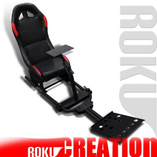 GAMING SEAT PRO VIDEO GAME CHAIR BLACK SIM RACE COCKPIT CHAIR PS3 PC