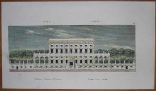 1835 Print Palace Doria Tursi Genoa Genova Italy