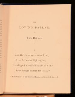 1870 George Cruikshank The Loving Ballad of Lord Bateman Scarce Early