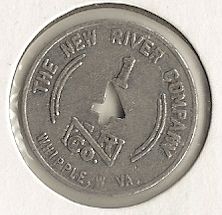 The New River Company Whipple WV 1 Cent Coal Scrip Token