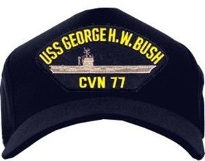 Navy USS George H w Bush CVN 77 Made in USA Hat Cap