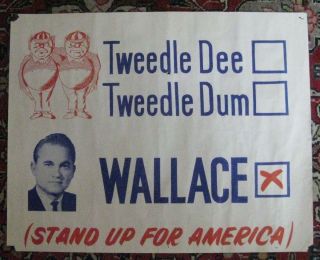 Unique Campaign Poster George C Wallace for President 1968
