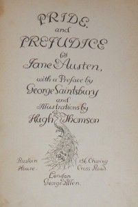 Pride and Prejudice Hugh Thomson Jane Austen 1894 RARE