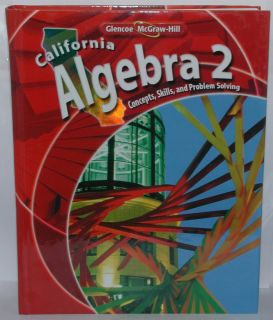 California Algebra 2 Text Book by McGraw Hill Glencoe Student Edition