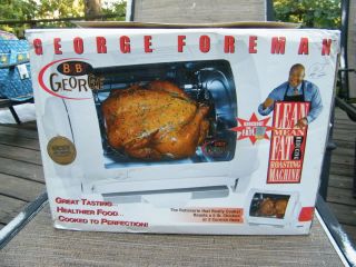 George Foreman Baby George White Electric Rotisserie Oven NEW in