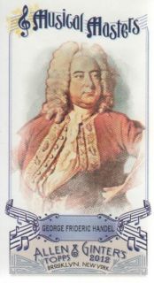  Topps Allen & Ginter Mini Musical Masters #MM8 George Frideric Handel