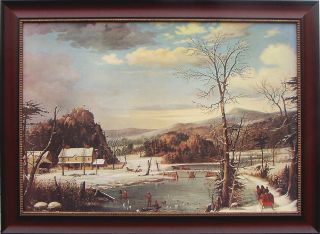 The Christmas Party George Durrie RARE Canvas Replica