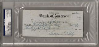 George Kelly Autographed Signed Personal Check PSA DNA Certified