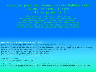  30cm Air Curtain Flexible Airstone Bubble Wall Flexi Stone Pump