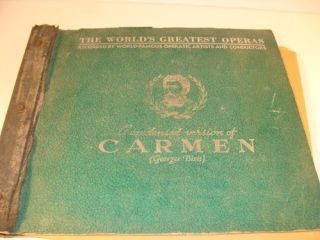  Records Worlds Greatest Operas Georges Bizet 78 Record V B294