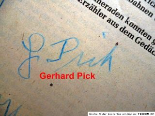 Gerhard Pick knight cross holder original signature & further unknown
