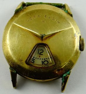 Lord Elgin digital window wristwatch gold filled 23J needs cosmetics