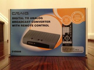 New SEALED Craig CVD508 Digital to Analog Converter Box TV Television