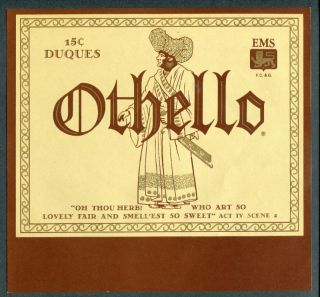 Othello Cigar Label Gold Trim