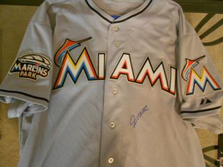 Giancarlo Mike Stanton Authentic Miami Marlins Signed Auto Jersey COA