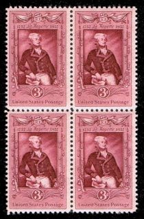 Marquis de Lafayette on U s Postage Stamps from 1957
