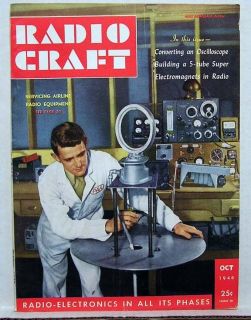 Oct 1946 Radio Craft Magazine Hugo Gernsback 5 Tube