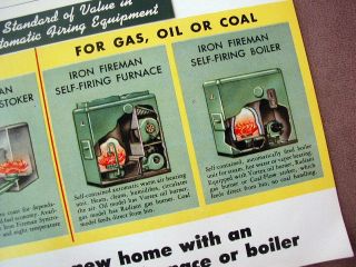  IRON FIREMAN Heating Gas Oil Coal Burner Boiler Catalog ~ Cleveland OH