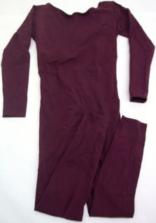 Gilda Marx Adult Burgundy Long Sleeve Unitard Size Large