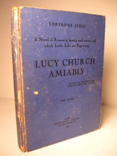 1930 Lucy Church Amiably by Gertrude Stein 1st Ed