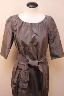 JCrew Silk Taffeta Gillian Dress $295 4 Dark Pewter