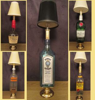  Cuervo Absolut Bombay Makers Liquor Bottle Lamp Handmade Art Gin Vodka